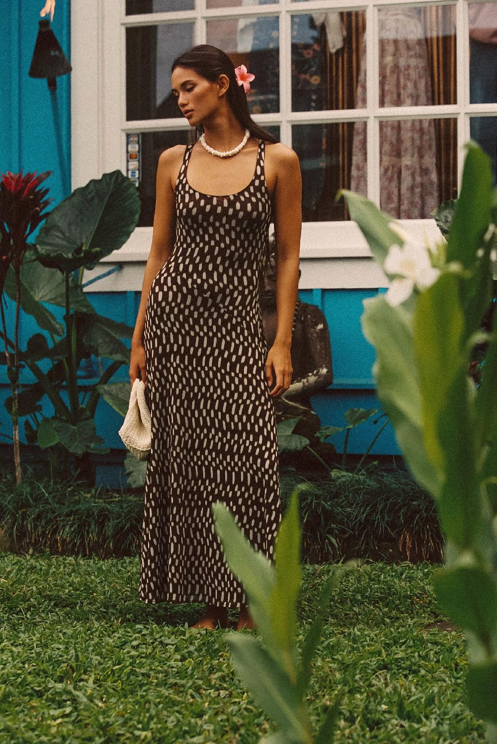 skatïe Clancey Midi Dress in Waikoko – SKATIE