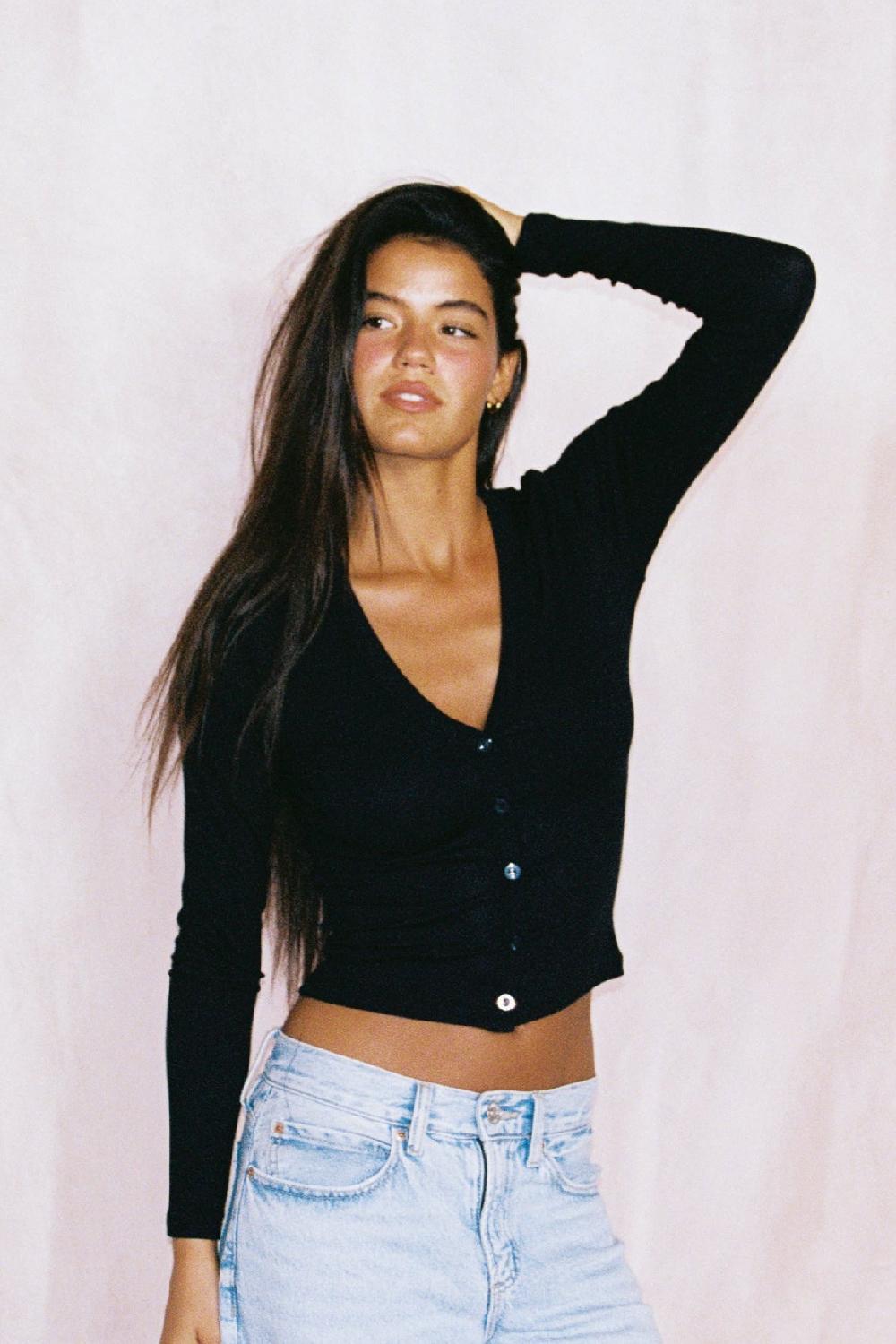 skatïe Clara Cardigan Baby Ribbed in Black – SKATIE