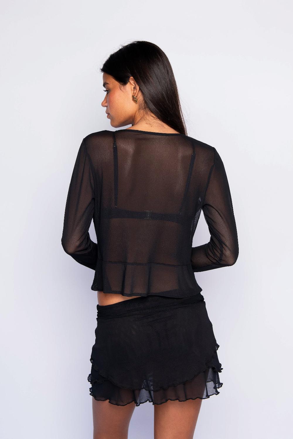 Skatïe Colette Top Mesh In Black – SKATIE