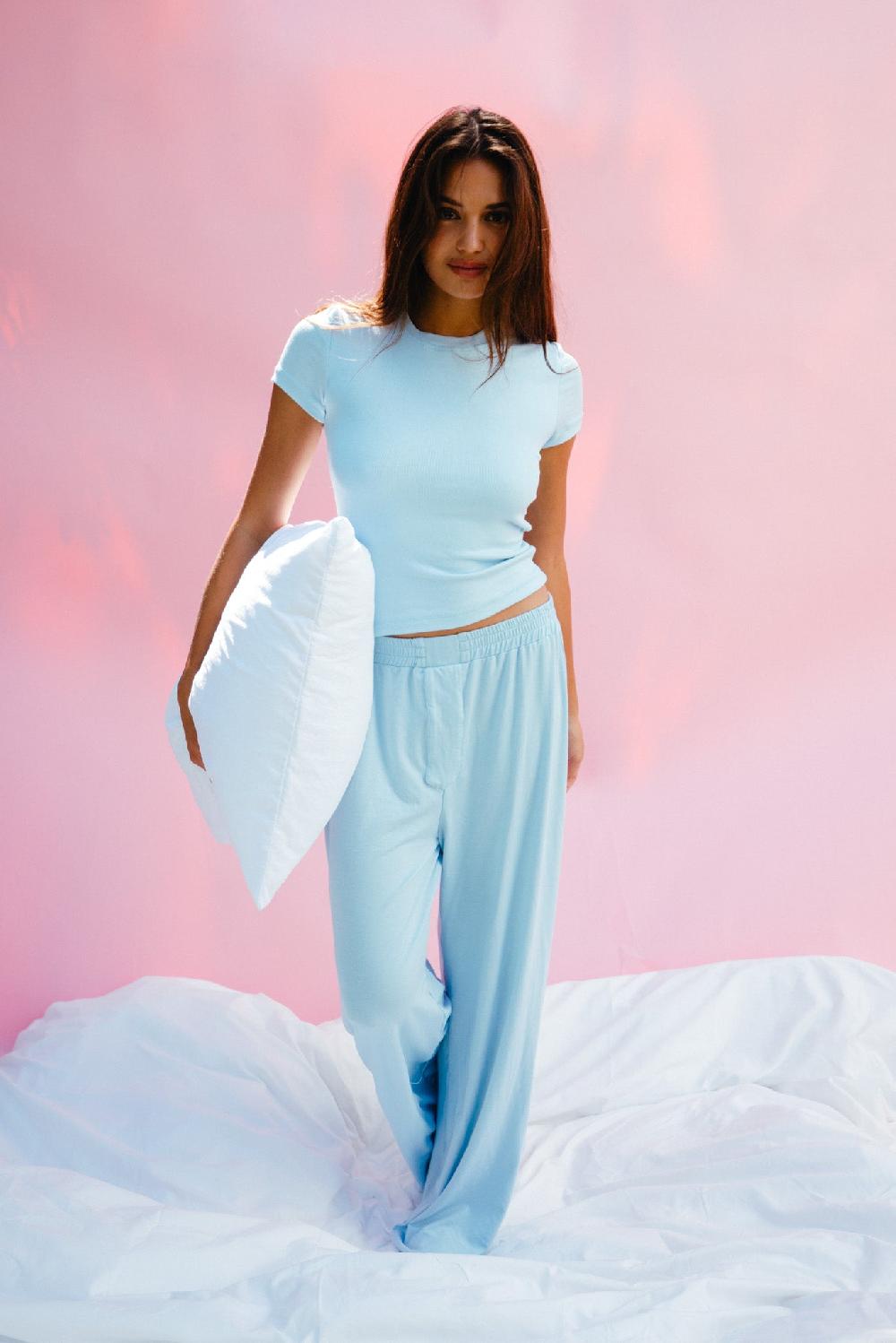 Skatïe Easy Tee Ribbed In Baby – SKATIE