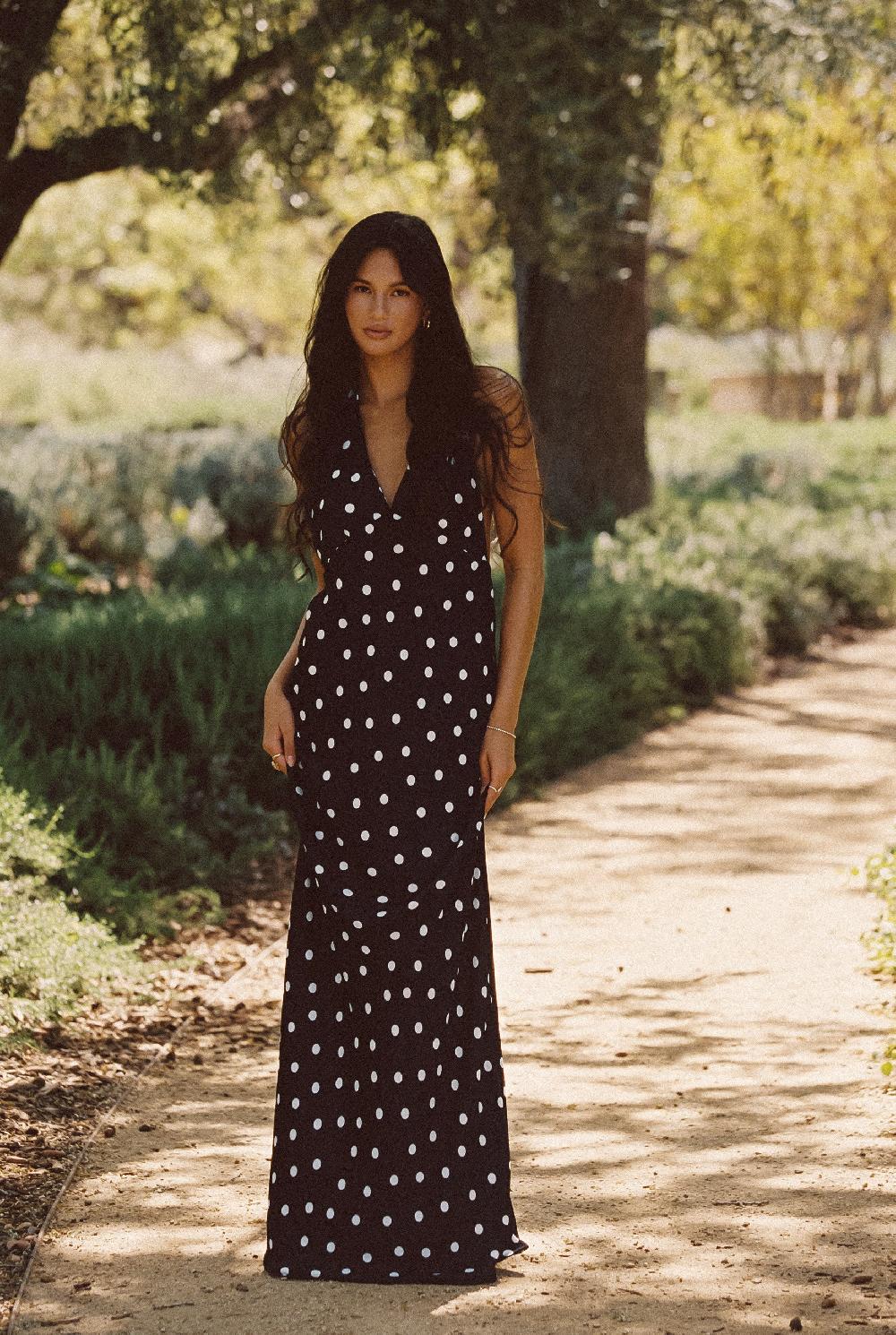 skatïe Goldie Maxi Dress Satin in Gidget – SKATIE