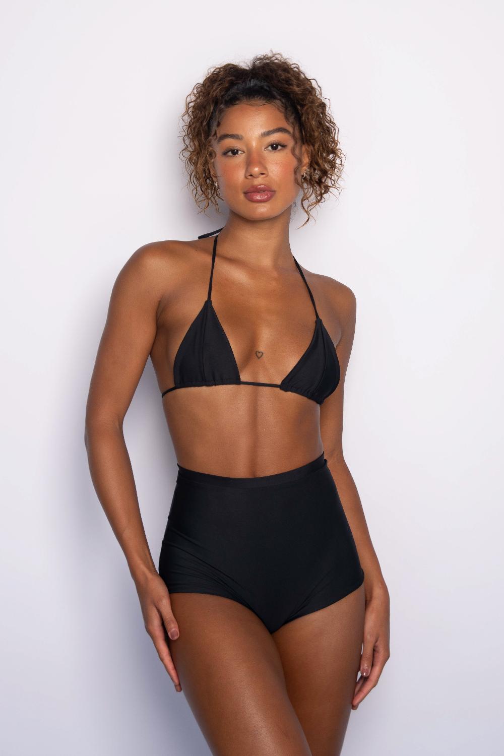Skatïe High Waist Bardot Bottom In Black – SKATIE