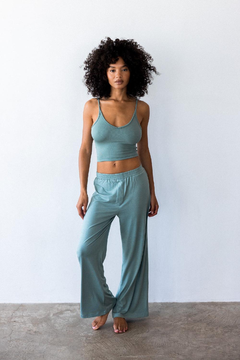 Skatïe James Boxer Pants Jersey In Sage – SKATIE