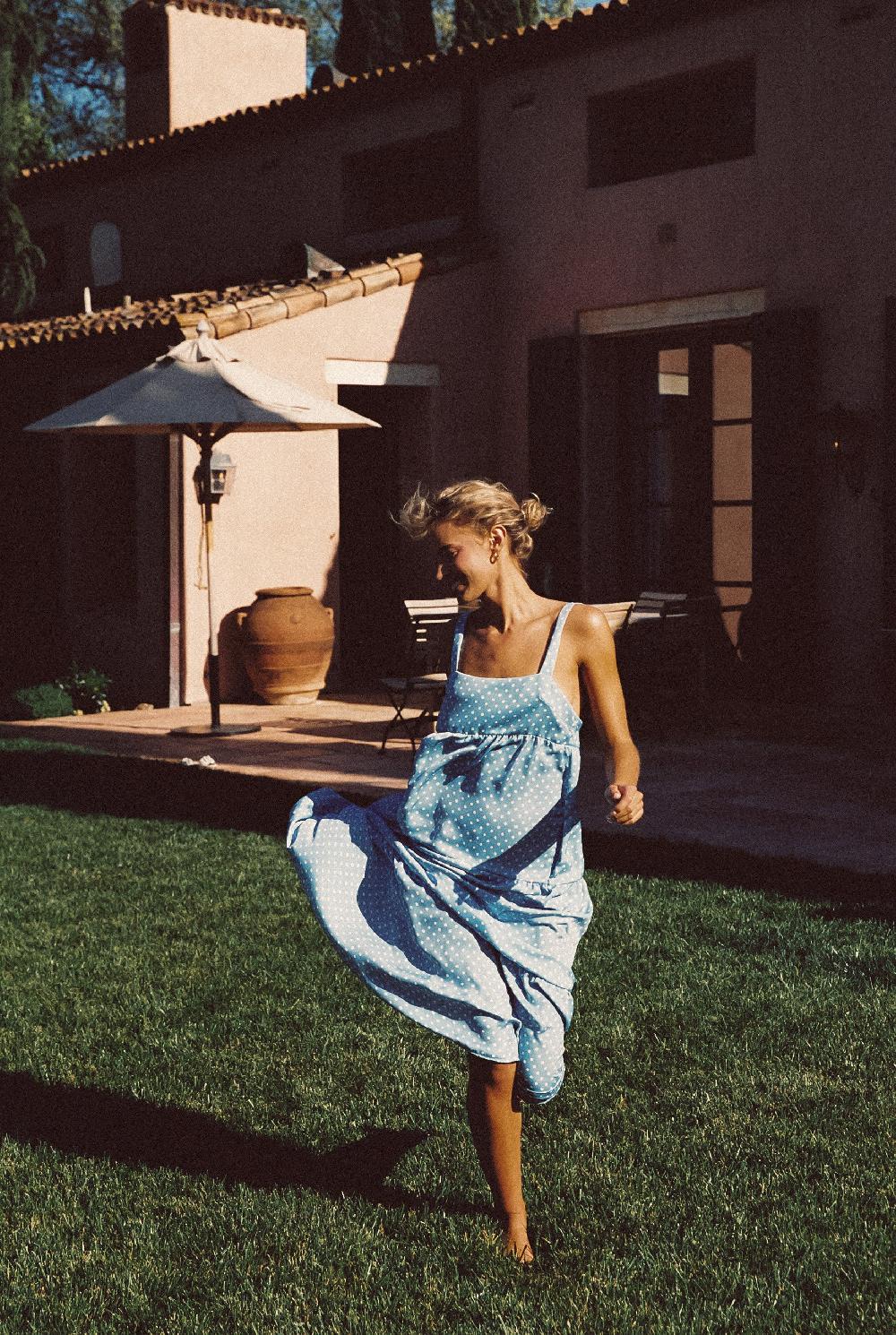 Skatïe Leo Dress Satin In Cayman – SKATIE