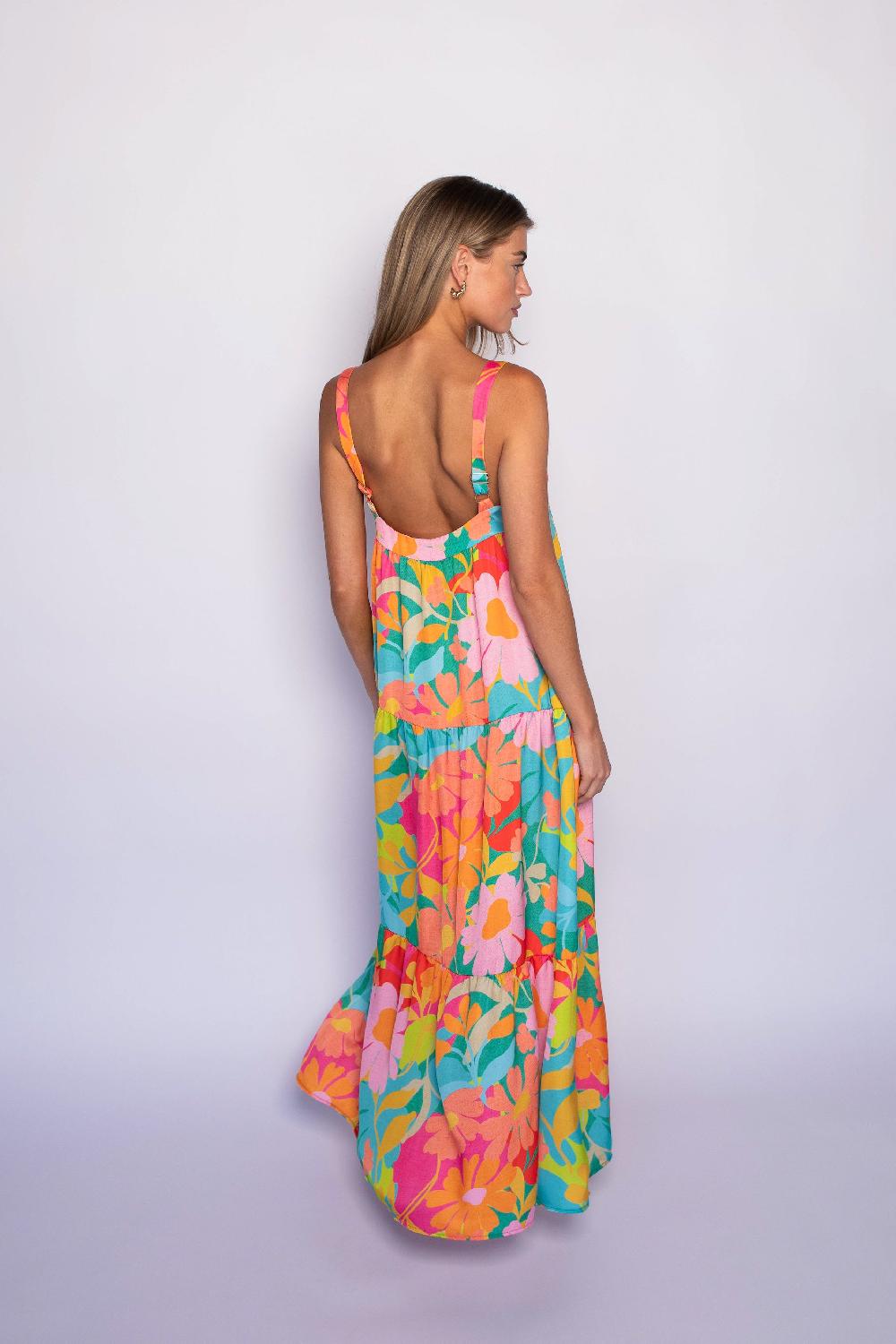 Skatïe Leo Dress Satin In Flamingo – SKATIE