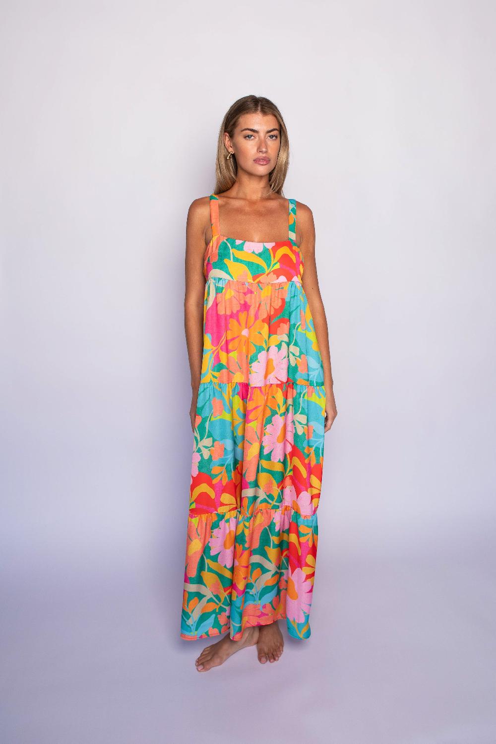 skatïe Leo Dress Satin in Flamingo – SKATIE