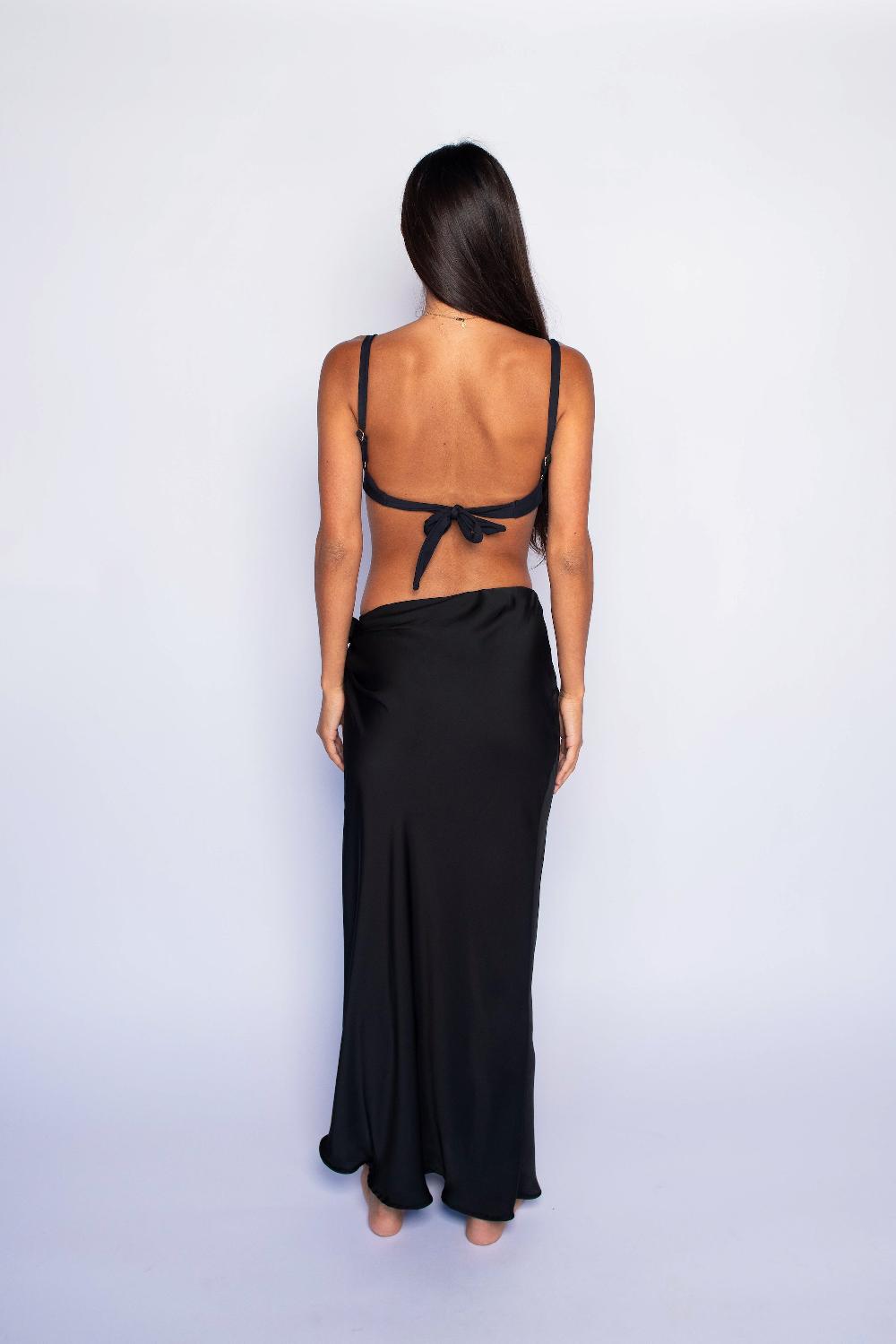 Skatïe Marissa Skirt Satin In Black – SKATIE