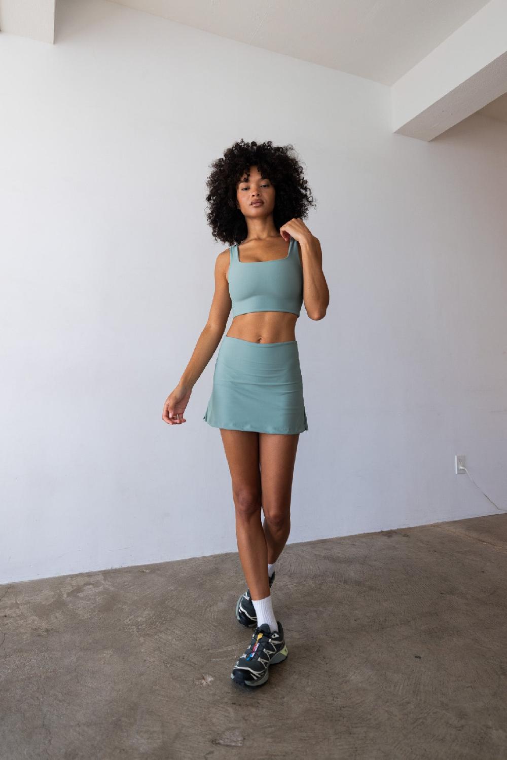Skatïe Naomi Skirt In Sage – SKATIE