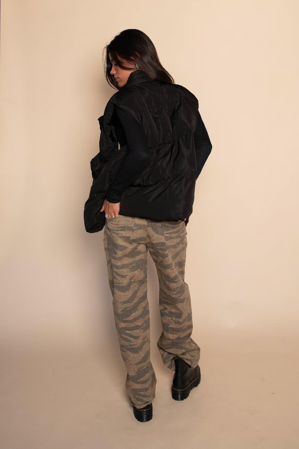 Skatïe Oversized Puffer Vest In Black – SKATIE