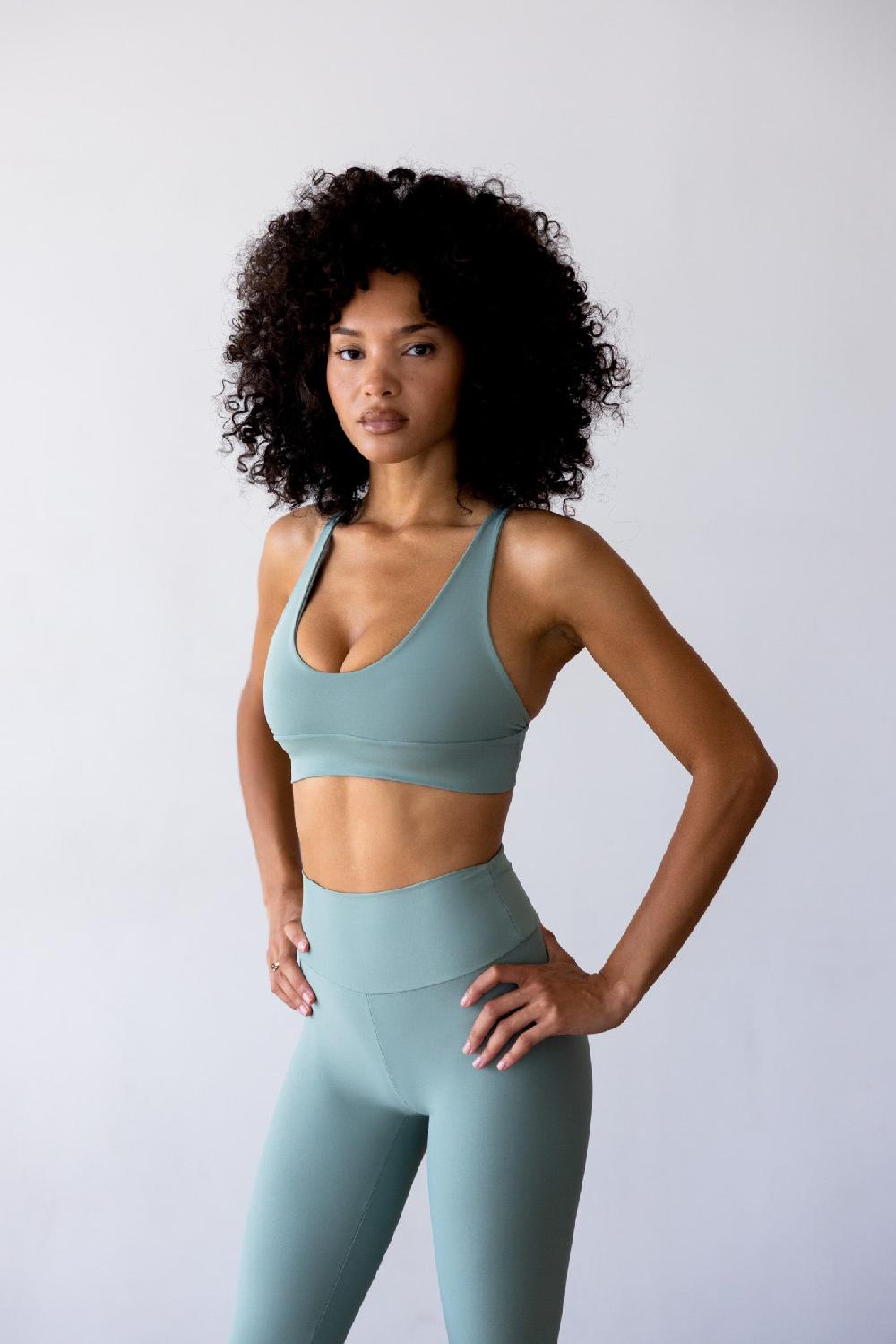 Skatïe Pepper Sports Bra In Sage – SKATIE