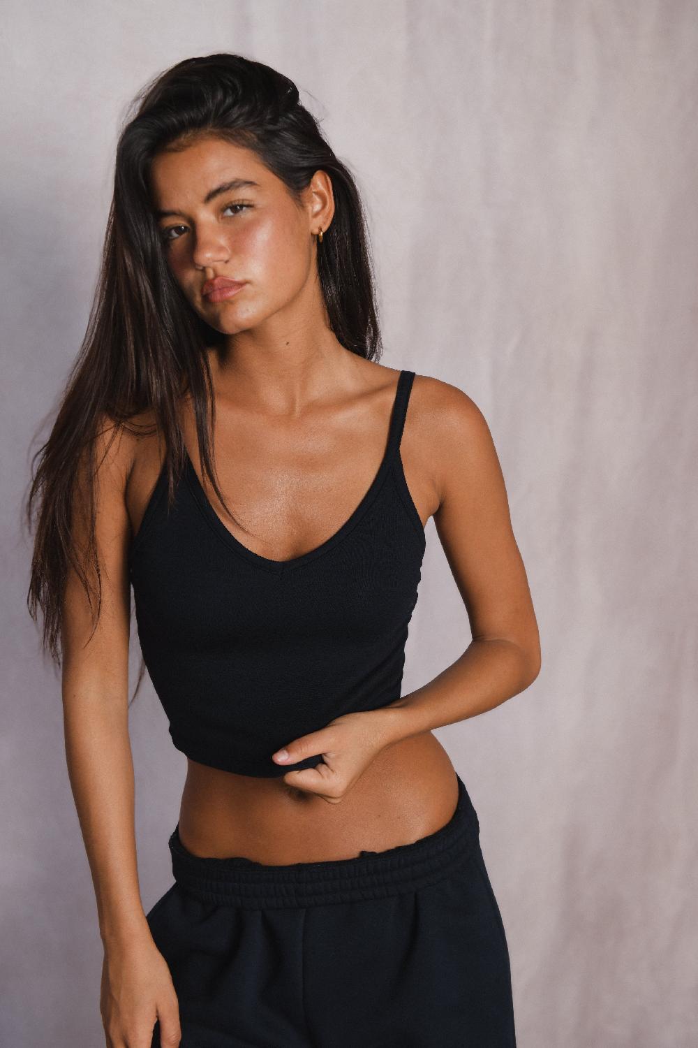 Skatïe Perfect Tank Baby Ribbed In Black – SKATIE