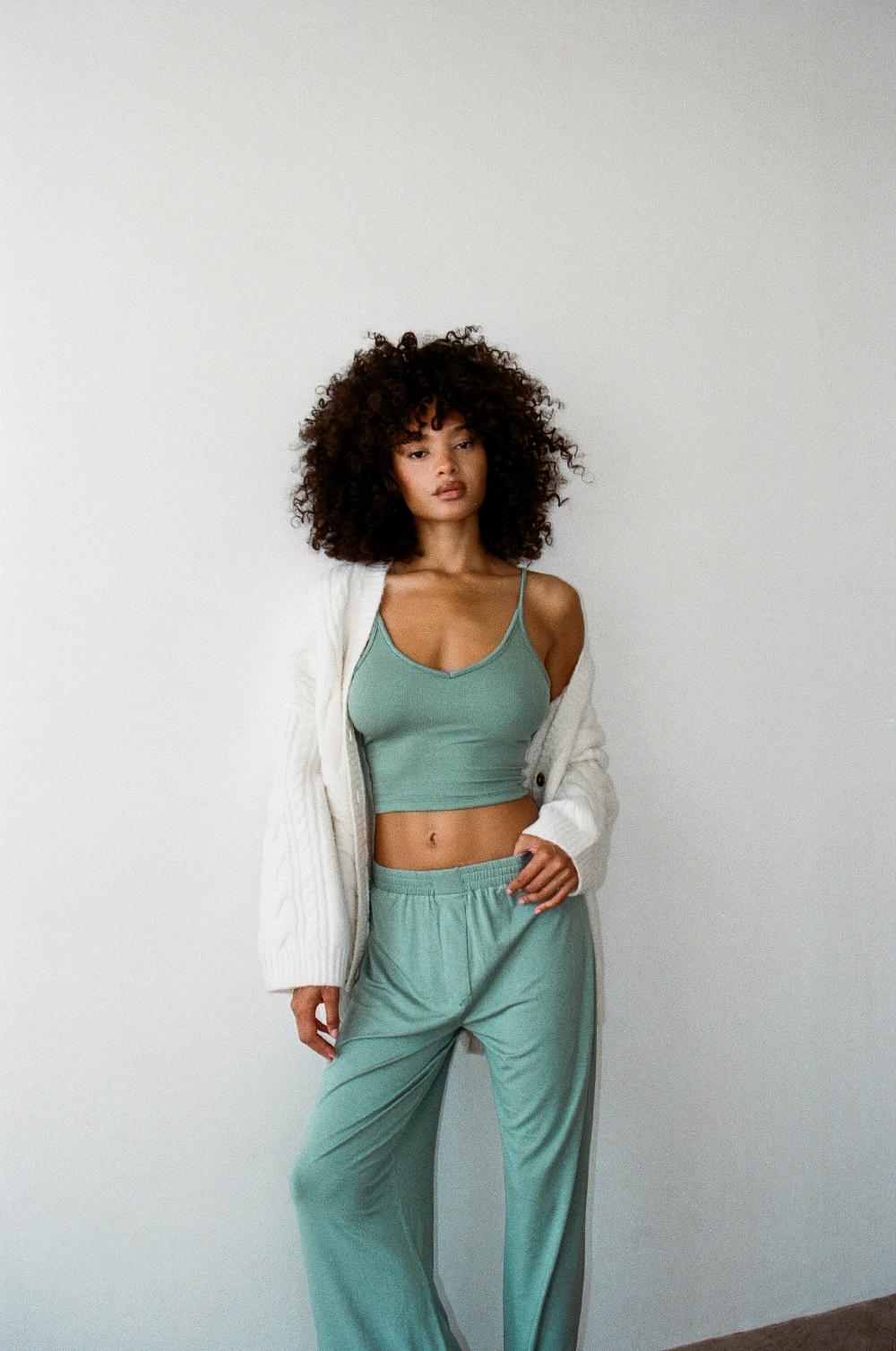 Skatïe Perfect Tank Baby Ribbed In Sage – SKATIE