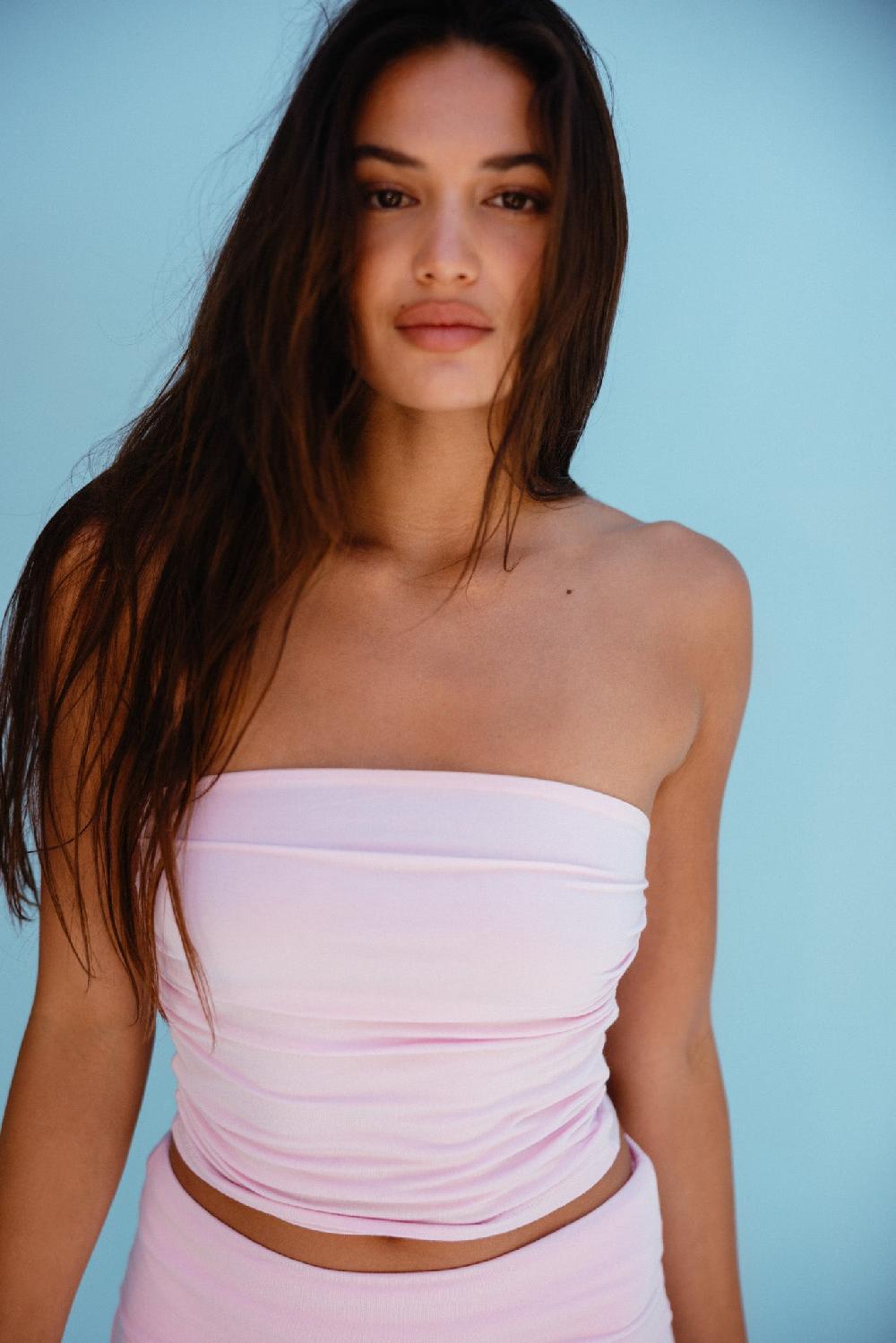 skatïe Polly Tube Top Jersey in Bubblegum – SKATIE