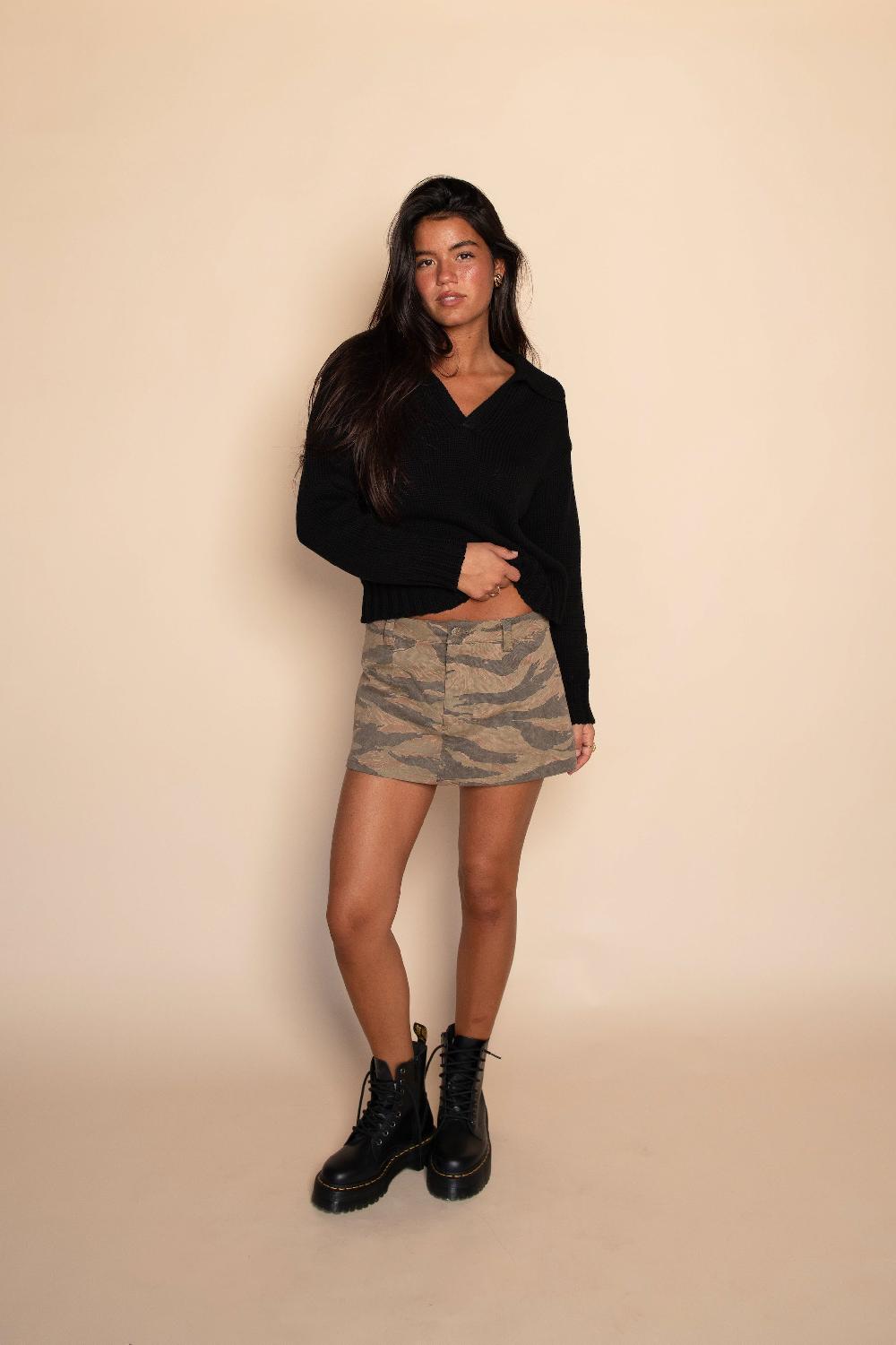 Skatïe Preppy Sweater In Black – SKATIE