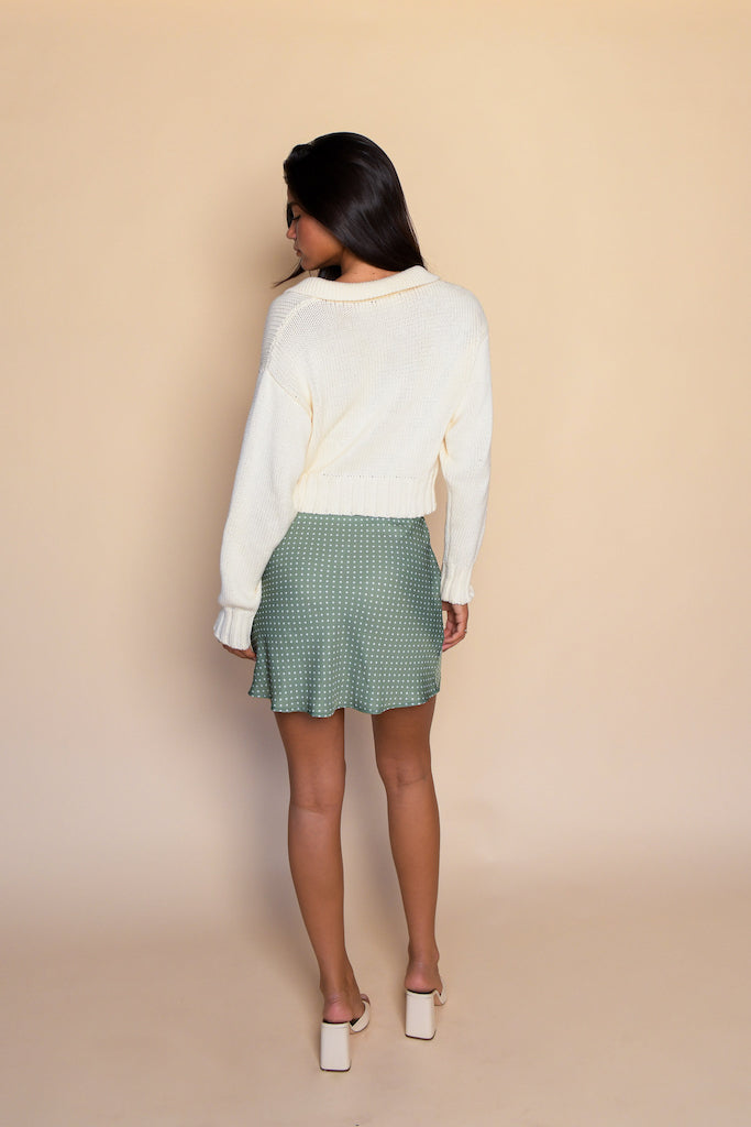 Skatïe Preppy Sweater In Ivory – SKATIE