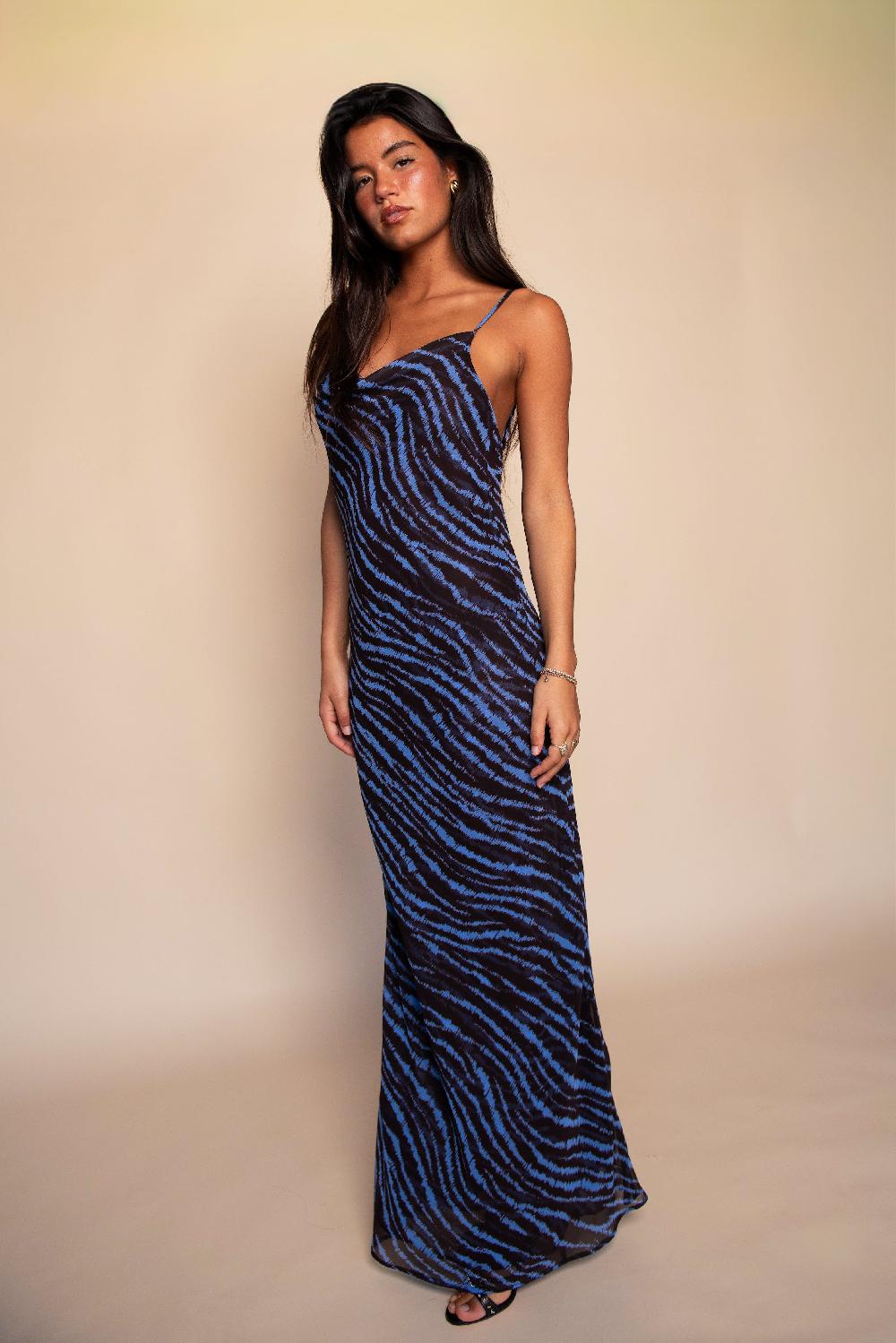 Skatïe Samantha Maxi Dress Chiffon In Lynx – SKATIE