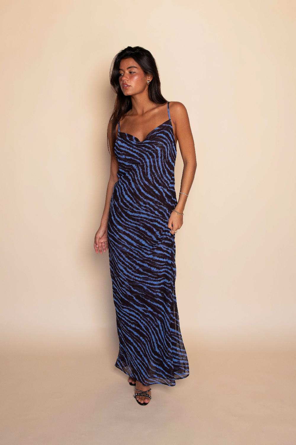Skatïe Samantha Maxi Dress Chiffon In Lynx – SKATIE
