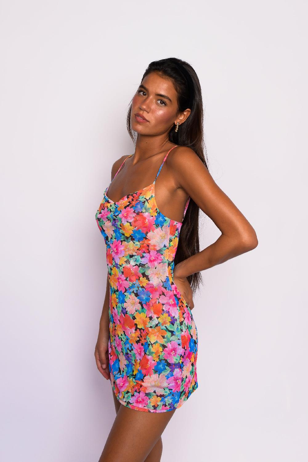 Skatïe Samantha Mini Dress Mesh In Marbella – SKATIE