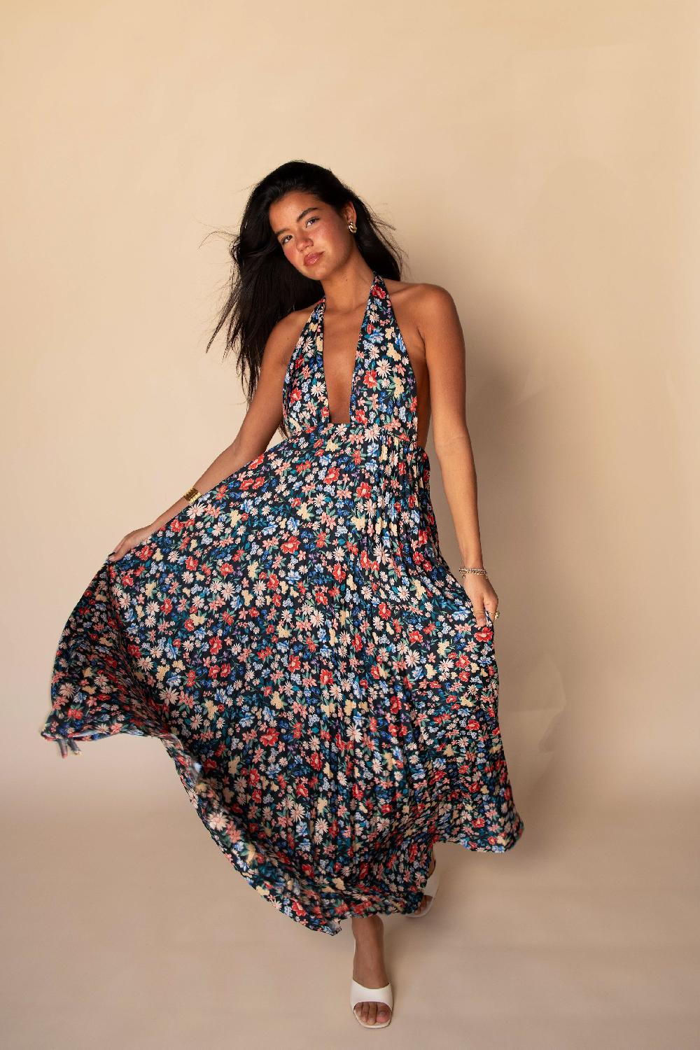 Skatïe Selena Maxi Dress Satin In Prairie – SKATIE