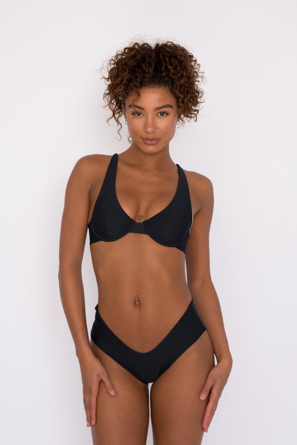 skatïe Shayla Bikini Bottom in Black – SKATIE