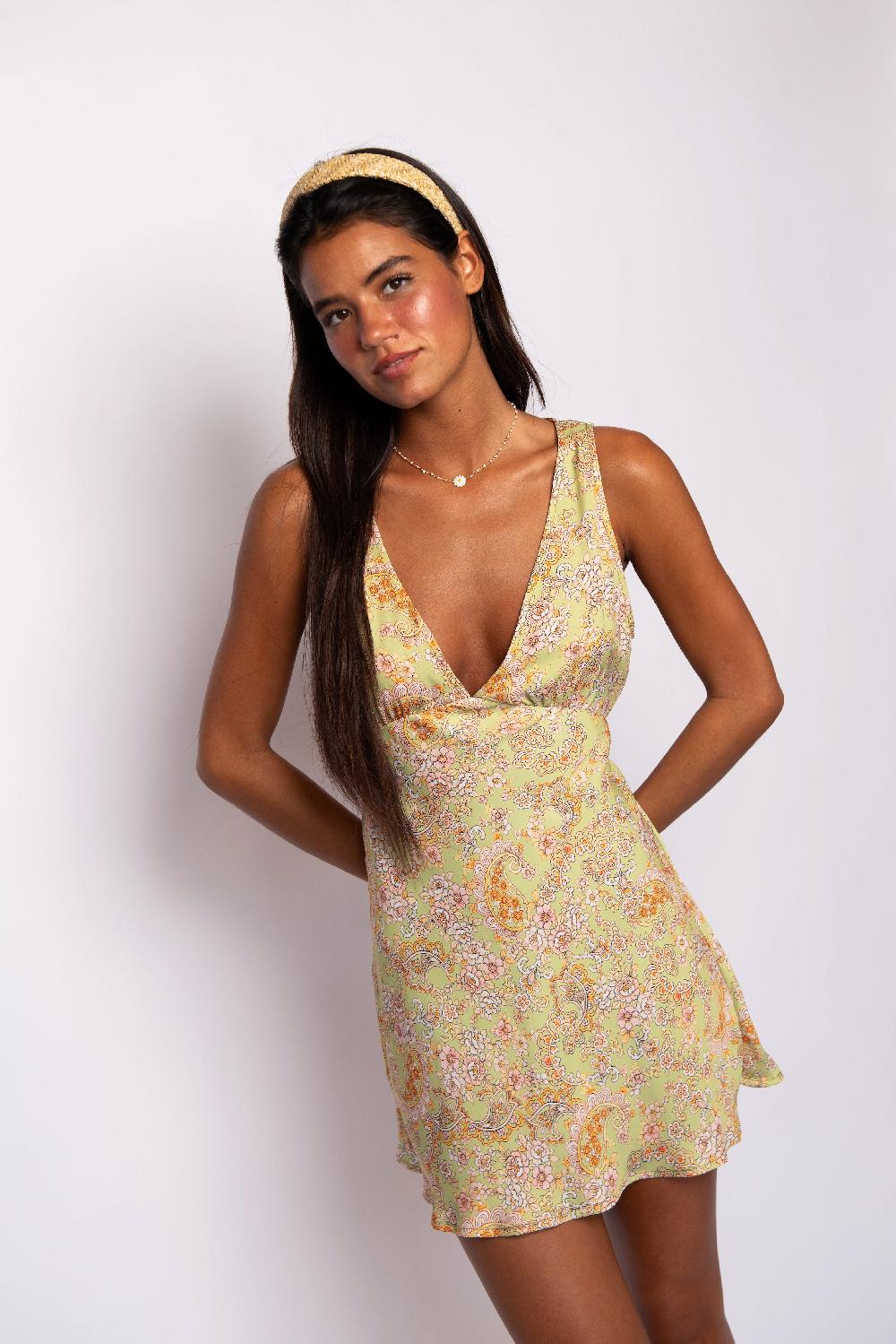Skatïe Suki Mini Dress Satin In Sorrento – SKATIE