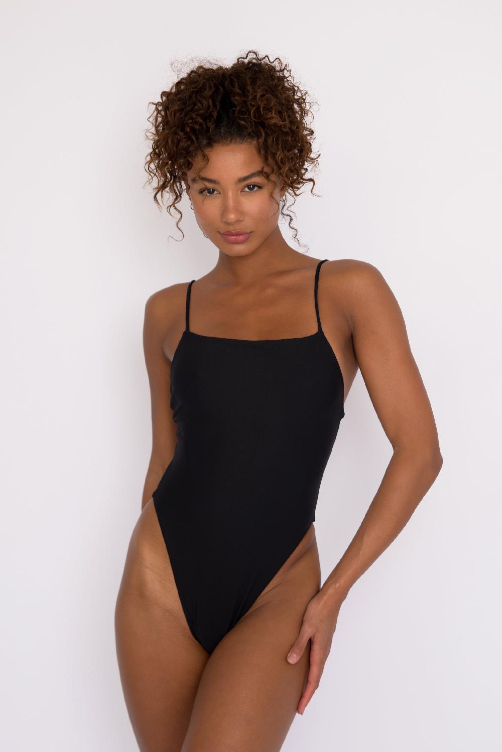 skatïe The Resa One Piece Bathing Suit in Black – SKATIE