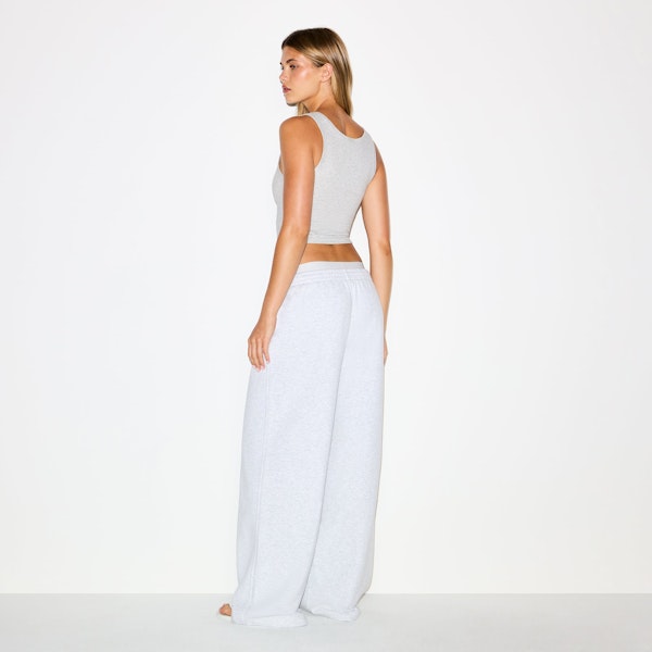 Skims COTTON FLEECE OVERSIZED DOUBLE WAISTBAND PANT