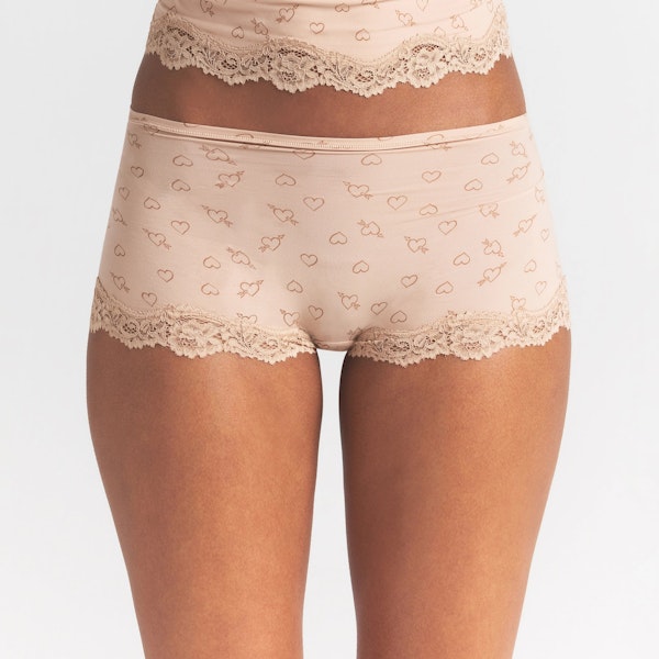 Skims FITS EVERYBODY LACE TRIANGLE CAMI AND BOY SHORT SET