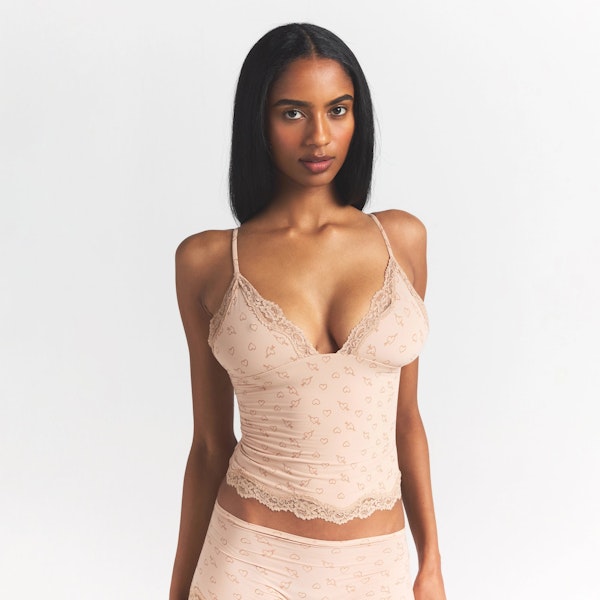 Skims FITS EVERYBODY LACE TRIANGLE CAMI AND BOY SHORT SET