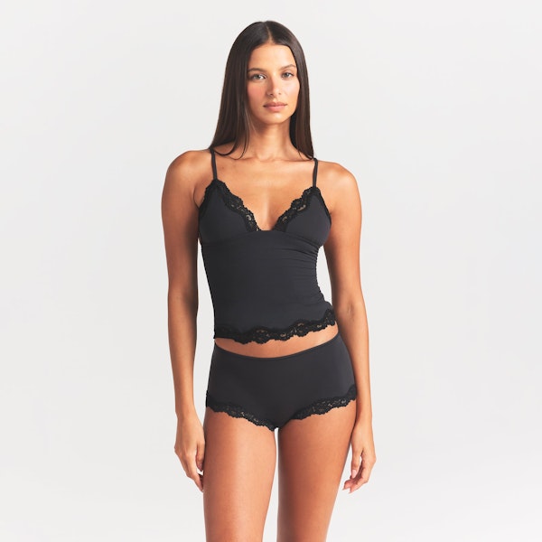 Skims FITS EVERYBODY LACE TRIANGLE CAMI AND BOY SHORT SET