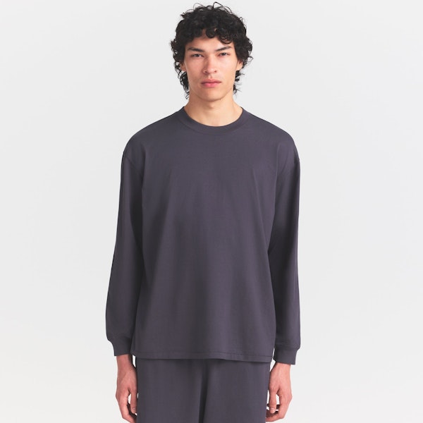 Skims HEAVYWEIGHT COTTON MENS RELAXED LONG SLEEVE T-SHIRT