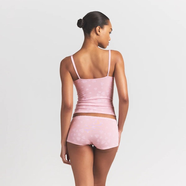 Skims LIGHTWEIGHT COTTON LACE CAMI AND BOY SHORT SET