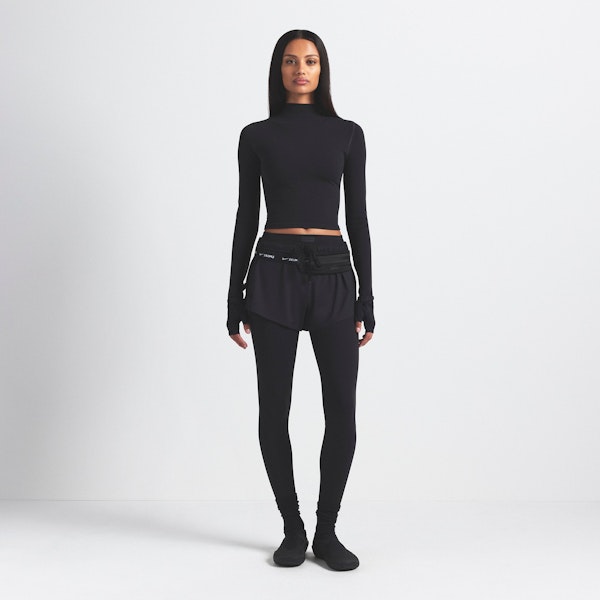 skims NikeSKIMS VINTAGE SEAMLESS MOCK NECK CROP TOP