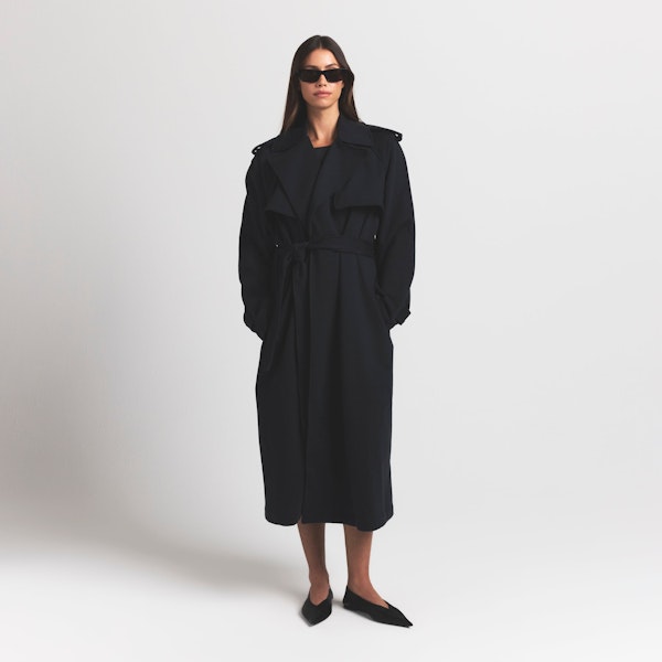 skims BOYFRIEND FLEECE OVERSIZED TRENCH COAT