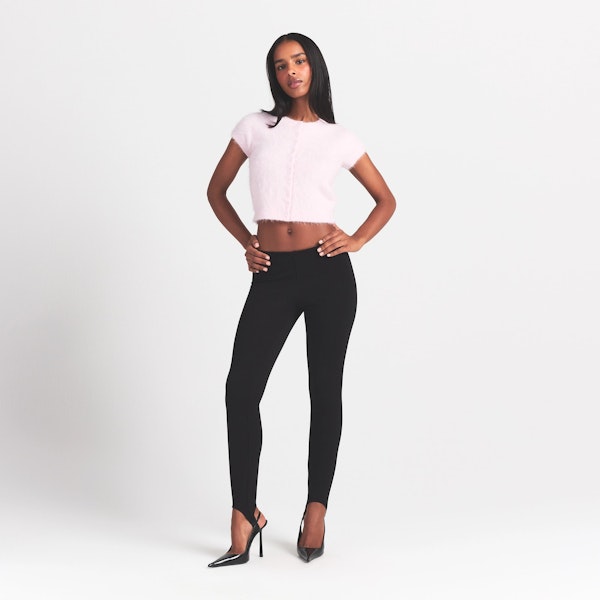 skims BRUSHED ALPACA SHORT SLEEVE CARDIGAN