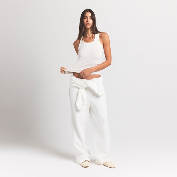 skims COTTON FLEECE CLASSIC STRAIGHT LEG PANT