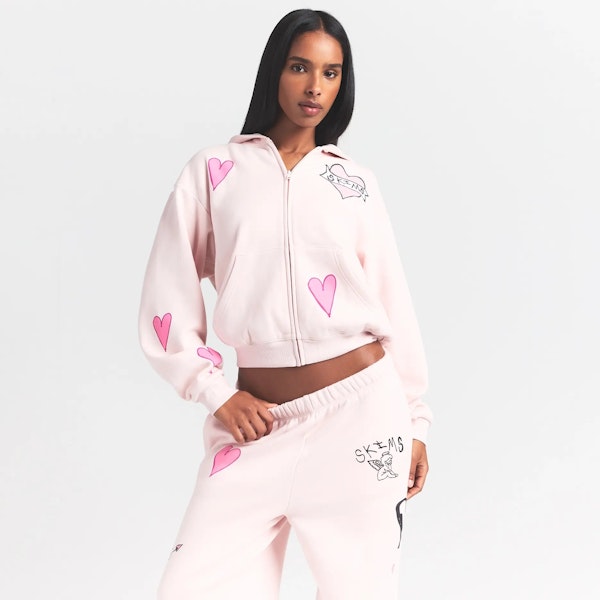 Skims COTTON FLEECE CLASSIC ZIP UP HOODIE