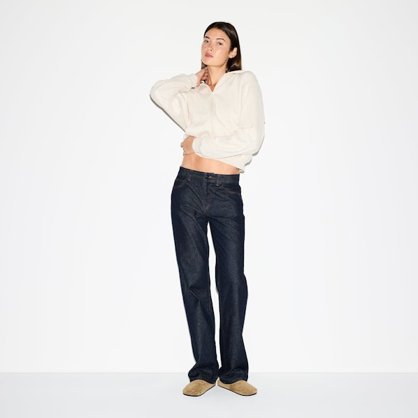 Skims COTTON FLEECE CLASSIC ZIP UP HOODIE