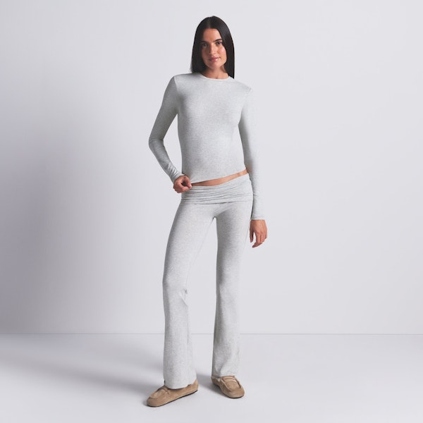 Skims COTTON JERSEY LONG SLEEVE T-SHIRT