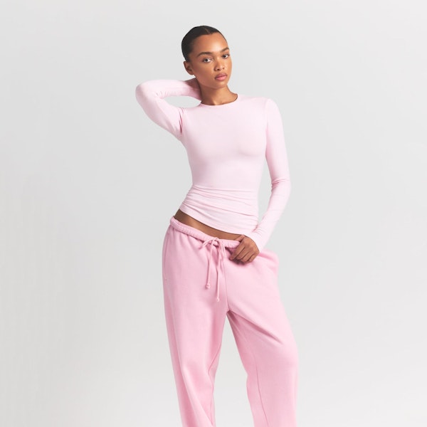 Skims COTTON JERSEY LONG SLEEVE T-SHIRT