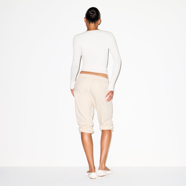 Skims COTTON JERSEY SCOOP NECK LONG SLEEVE TOP