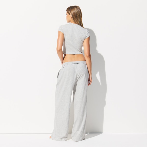Skims COTTON JERSEY WIDE LEG PANT