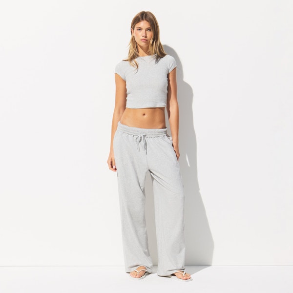 skims COTTON JERSEY WIDE LEG PANT