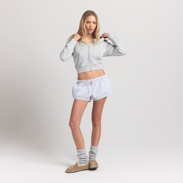 Skims COTTON JERSEY ZIP UP HOODIE