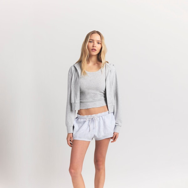 Skims COTTON JERSEY ZIP UP HOODIE