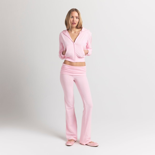 Skims COTTON JERSEY ZIP UP HOODIE