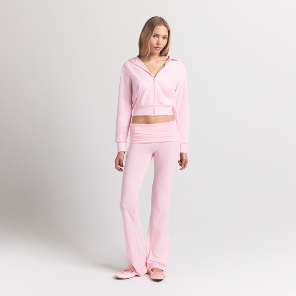 skims COTTON JERSEY ZIP UP HOODIE