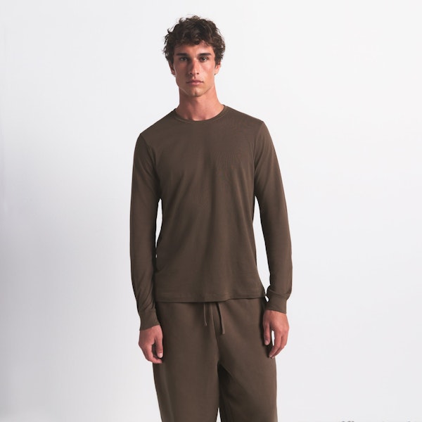 Skims SKIMS COTTON MENS CLASSIC LONG SLEEVE T-SHIRT