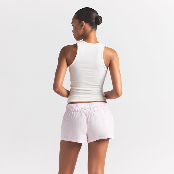 Skims COTTON POPLIN BOXER SLEEP SET