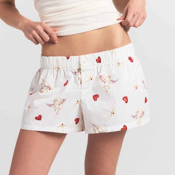 Skims COTTON POPLIN BOXER SLEEP SET